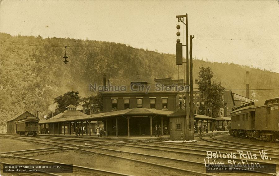 Postcard: Bellows Falls, Vermont Union Station